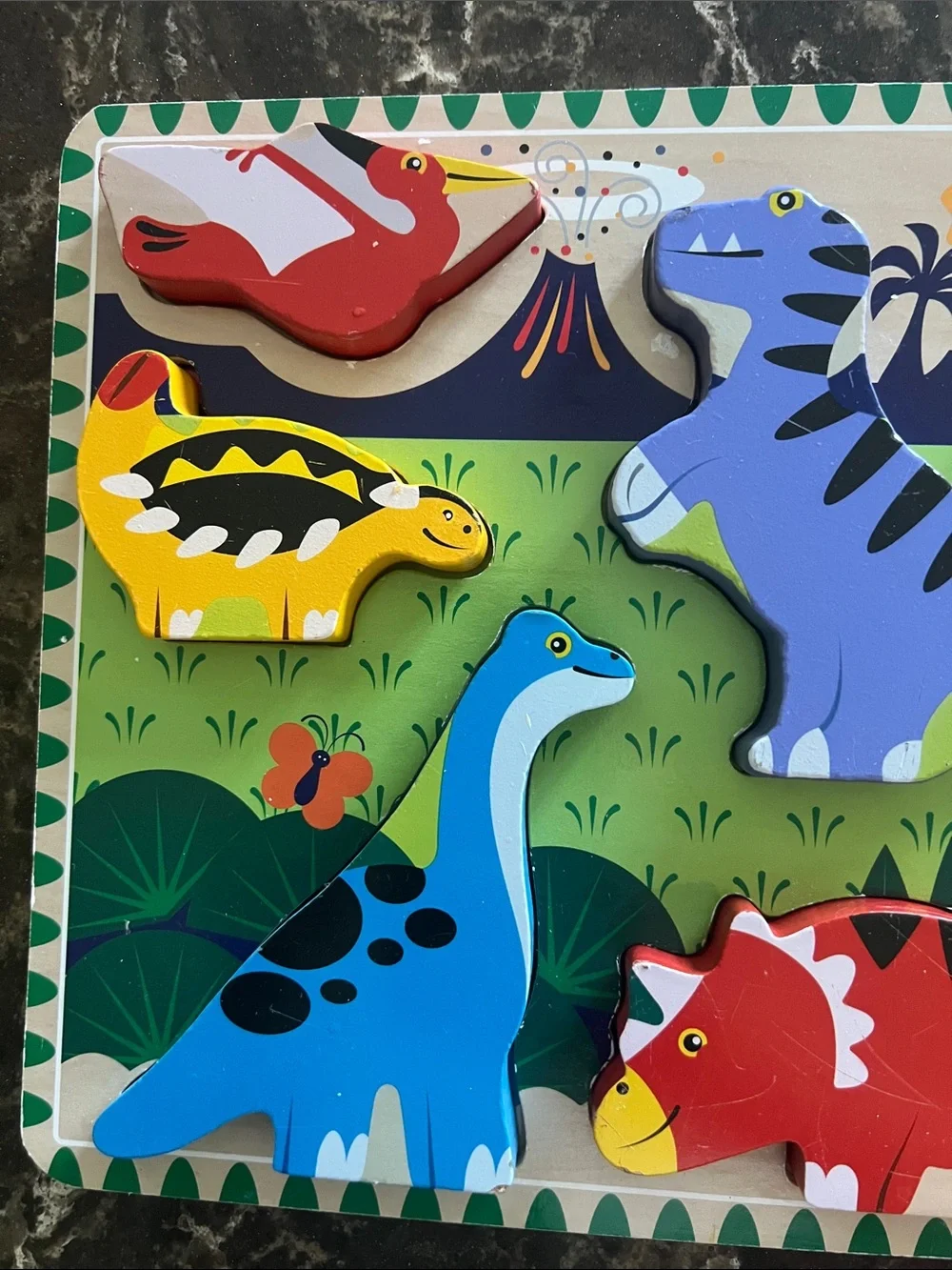 Melissa & Doug Chunky Wooden Puzzles - Dinosaurs & Construction